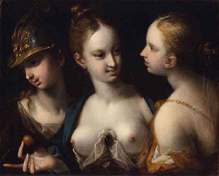 Hans von Aachen Pallas Athena, Venus and Juno